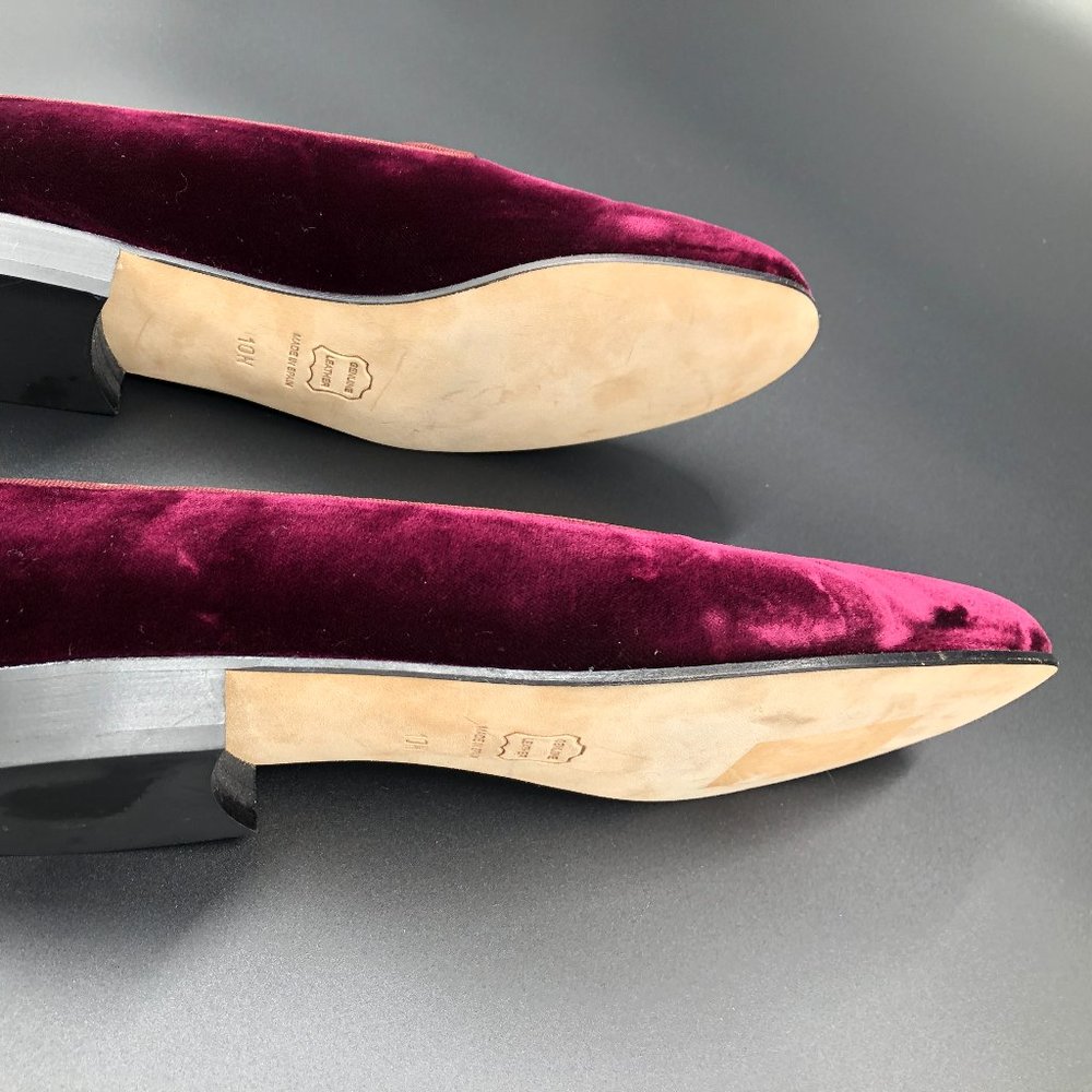 Talbots Red Crushed Velvet Shoes Gem